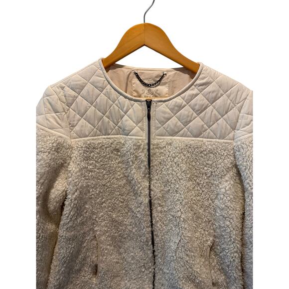 PrAna Quilted Sherpa Jacket – Ivory Cream – Size L CozyCore Après-Ski Style - Picture 2 of 8